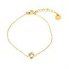 Pulsera Transfronteriza de Nuevo Producto de Acero Inoxidable Chapado en Oro de 18 Quilates con Circonia de Colores Estilo Popular de Celebridad de Internet Moda Ins para Mujer Pulsera Fina de Diamantes