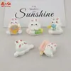 Nueva Serie de Conejos Lindos de Verano Dibujos Animados Hecho a Mano DIY Pegamento de Crema Accesorios de Resina Adornos para el Cabello Zuecos
