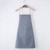 Delantal de cocina, moda para el hogar, impermeable, a prueba de aceite, de algodón y lino, para adultos, sencillo y bonito, para el cuello, para restaurante, ropa de trabajo