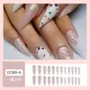 Comercio exterior novedad caliente blanco esmalte de uñas francés purpurina montón diamante parche de uña postiza uñas a presión