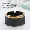 Directo de fábrica personalidad creativa nórdica cenicero de cerámica dorado con tapa para el hogar sala de estar a prueba de viento logo regalo