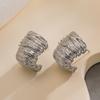 Aogu Pendientes Geométricos de Metal Estilo Ins Punk Versátiles Chapados en Cobre Oro Real Transfronterizos Amazon Calientes para Mujer Estilo de Nicho
