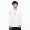 Camiseta de Manga Larga con Cuello Redondo Texturizado Estilo Old Money para Hombre LKTM Unisex Holgada Casual Relajada Camiseta Base Superior