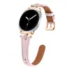 Aplicável para Samsung Watch 8 Novo Pulseira de Couro com Strass em Formato de T Watch 8 Clássico Emagrecimento Pulseira de Smartwatch de Couro