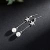 Versión coreana de pendientes de hilo de tremella para mujer, pendientes de perlas artificiales, pendientes de fiesta starlight, pendientes, pendientes, joyería, venta al por mayor