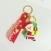 Novo 37 Desenho Animado de Natal Borracha Macia Papai Noel, Árvore de Natal, Boneco de Neve de Natal Chaveiro Boneca Pingente de Presente