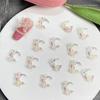 Joias Novas para Unhas Borboleta Gelo Transparente Galvanizada Borboleta de Argila Suave Joias para Unhas Borboleta Misturada Resina Borboleta Material para Unhas