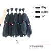 Extensiones de Crochet Africanas para el Cabello Trenza 24 Pulgadas Afro Kinky Marley Braid Banda de Goma Oruga Rasgada a Mano
