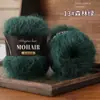 Xale Cobertor de Lã de Alpaca Mohair Tingido em Degradê Tricotado à Mão com Padrão Lã para Bebê de Espessura Média