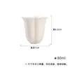 Taza Maestra Pequeña con Borde Floral Estilo Dinastías Tang y Song, Taza Individual Cerámica para Uso Doméstico, Taza de Degustación con Forma de Flor, Taza de Té Grande
