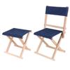 Madera Maciza Pino Hoja Caída Exterior Barbacoa Silla Plegable Respaldo Plegable Venta al por Mayor Mazar Silla Plegable Portátil Lona