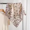 Bufanda de Seda y Lana para Mujer en Otoño e Invierno, Bufanda de Cuello de Alta Gama, Cálida y a Prueba de Frío