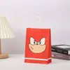 Bolsa de Regalo de Cumpleaños para Fiesta Bolsa Tote de Papel Kraft Caricatura de Unicornio Bolsa de Empaque para Compras Estampada Bronceado