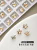 Acessórios para Nail Art Celebridade da Internet Estilo Quente Super Brilhante Cor Champanhe Coração de Pêssego Torto Oval Formato Especial Diamante Grande Decoração de Diamante para Nail Art Atacado