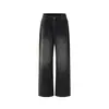 Jeans Cielo Estrellado Completo Marca de Moda para Hombre Trabajo Pesado Estampado Completo Personalidad Nicho Popular Brillo Sensación de Diseño Pierna Recta Desgastada Pantalones Largos