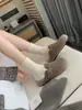 Zapatos peludos estilo Mom de uva para mujer, cálidos, forrados de felpa, mocasines cerrados, se pueden usar al aire libre, zapatos estilo Birkenstock de suela gruesa, zapatos de algodón, zapatos de un solo paso para personas perezosas