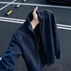 Moletom cardigã com padrão de escamas de dragão retrô americano para homens, design de início de outono, jaqueta com gola alta, roupa de casal, jaqueta que valoriza a silhueta