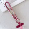 Cuerda para Teléfono Móvil de Corazón de Color Contrastante Colgante para Teléfono Móvil Anticaída Combinación de Colores Cuerda Personalizada con Cordón para Tetera con Colgante para Bolsa
