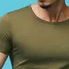 Camiseta Base Ajustada de Manga Corta para Hombre Verano Camiseta de Manga Corta para Hombre Top de Moda