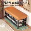 Banqueta para zapatos para la entrada, del hogar, lujo ligero, sensación de alta gama, ultraestrecha, taburete para cambiarse los zapatos, puerta de entrada, simple, multicapa, zapatero, taburete integrado