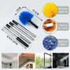 Cepillo de limpieza para quitar el polvo tipo telaraña de cerdas suaves, fácil de limpiar, extensible, adecuado para esquinas de paredes y techos, eliminación de polvo, herramienta multifuncional para uso interior y exterior