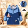 Buzos para Niños Otoño e Invierno Anti-Manchas Chaqueta de Plumas Ropa Protectora Impermeable Dibujos Animados Lindos Prendas de Abrigo Chaqueta Elegante Cremallera Extendida