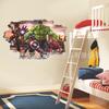 Adesivos de Parede 3D de Desenho Animado Transfronteiriços Decoração de Parede para Quarto de Crianças Pôster dos Vingadores Adesivos de Animação Adesivos de Armário Autoadesivos