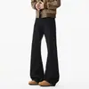 Calça jeans flare azul claro em Tencel para homens, estilo fino de verão, alta moda urbana americana, estilosa e bonita, plus size, corte slim, calça que emagrece