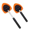 Cepillo desempañador de coche con cabezal de cepillo de fibra ultrafina, mango extensible, cepillo limpiador de parabrisas para descongelación y desempañado de ventanas