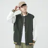 Uniforme de Béisbol para Hombre Combinación de Colores Primavera y Otoño Cárdigan Ligero Sudadera Chaqueta Casual para Hombre Estilo Estudiante Universitario Chaqueta de Uniforme de Clase