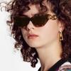 Gafas de sol de pata con cadena gruesa estilo ojo de gato gafas de sol de moda para la playa estilo hip hop para hombre y mujer geniales estilo europeo y americano gafas punk ins