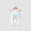 Mameluco de algodón puro para bebé, mameluco de verano fino sin mangas para bebés, atuendo de dibujos animados para gatear para recién nacidos niños y niñas