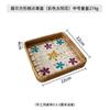 Plato de frutas y pasteles cuadrado de ratán de lujo ligero de alta apariencia, bandeja decorativa de aromaterapia de perfume, accesorios de alta gama para fotografía