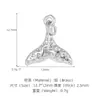 Pingente de Estrela do Mar Tartaruga Cauda de Peixe em Ouro 14K que Preserva a Cor Pingente de Colar DIY Feito à Mão Acessório de Design de Nicho que Não Desbota