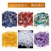 Grava de Cristal Desmagnetizada, Jaspe Rojo, Ágata Roja, Aguamarina, Cristal Sandía, Amatista, Adornos de Piedra de Energía Natural