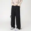 Mono Rojo Retro Americano Street Hip-Hop para Hombre y Mujer High Street Ins Marca Popular Pantalones Casuales Sueltos de Pierna Recta Pierna Ancha