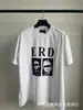 Erd Melancólico Rico Segunda Generación Estampado de Letras Viejo Holgado Retro Vintage Camiseta de Manga Corta para Hombre y Mujer Tendencia Verano