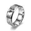 Anel de Aço Titânio Estilo Retrô Transfronteiriço Moda Corrosão Óleo Anel Masculino Amazon Xiyin Fornecedor Fabricante Atacado