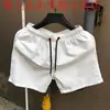 Pantalones Trimestrales Pantalones de Playa de Verano para Hombre Estilo Coreano Pantalones Triples Shorts de Secado Rápido Color Caramelo Sueltos Delgados Modernos Shorts Deportivos