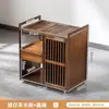 Mesa de Té Móvil, Mesa de Té Pequeña, Carrito de Té Doméstico Simple para Balcón con Ruedas, Mesa de Café Kung Fu, Gabinete de Té, Tetera Totalmente Automática