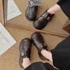 Mocasines de cuero suave con suela gruesa, nuevo modelo 2026 para mujer, zapatos de estilo universitario japonés JK, zapatos pequeños de cuero, zapatos Mary Jane