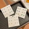 Pendientes Cuadrados de Zirconia con Pasador de Plata para Mujer, Pendientes Pequeños y Exquisitos, Modernos, Sencillos, Versátiles para el Día a Día, Venta al por Mayor