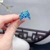 Anel vintage de lótus em esmalte cloisonné étnico para mulheres, personalidade, simples, moda, anel de lótus antigo TK