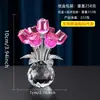 Flor de Rosa de Cristal Artesanía Decoración Creativa Adorno Día de San Valentín Qixi Sala de Estar 520 Regalo para Novia