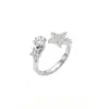 SUM Diseño Original Serie Meteoro Anillo Completo de Diamantes Brillantes Juego de Anillos Joyería Francesa de Nicho de Alta Gama para Mujer