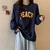 Moletom Grosso com Capuz Forrado de Lã para Mulheres, Outono e Inverno, Estilo Coreano, Soltinho, Manga Longa, Roupa para Melhor Amiga, Casual, Versátil, Pulôver, Suéter de Lã