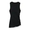 Atacado Fabricante de Roupas Femininas Transfronteiriço 2026 Novo Estilo Europeu e Americano Moderno Sexy Hot Girl Top Regata de Renda Plissada