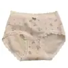 Estilo pastoral estampado floral 10A antibacteriano ropa interior de dama algodón puro entrepierna extendida ribete de encaje francés alta elasticidad boxers