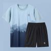 Roupas de Fitness Masculinas Seda Gelo Secagem Rápida Roupa Esportiva Terno Outono e Inverno Manga Curta Corrida Matinal Pena Basquete Sala de Treino Shorts