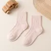 Calcetines para Niños 2026 Primavera 10A Calcetines Antibacterianos Color Sólido para Niños Bebé Desodorantes Antiácaros Calcetines de Media Pantorrilla Estilo Delgado de Verano